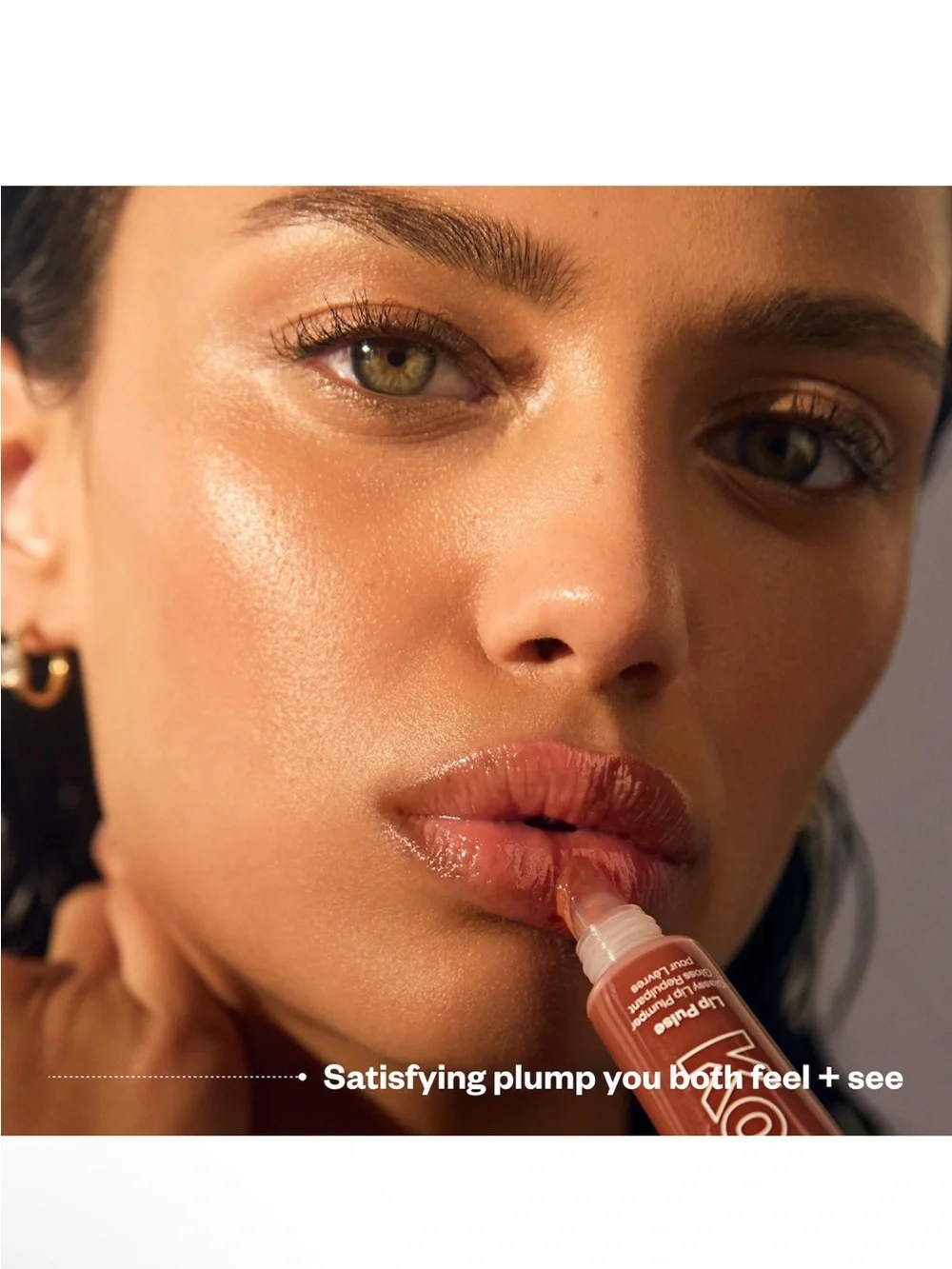 Kosas Lip Pulse Glassy Lip Plumper Gloss - Sixth Sense - sheer warm beige